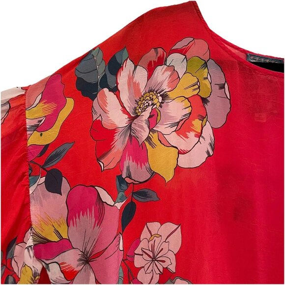 JOHNNY WAS Passon Flower Eloise Tunic Blouse Sz M - Picture 4 of 7